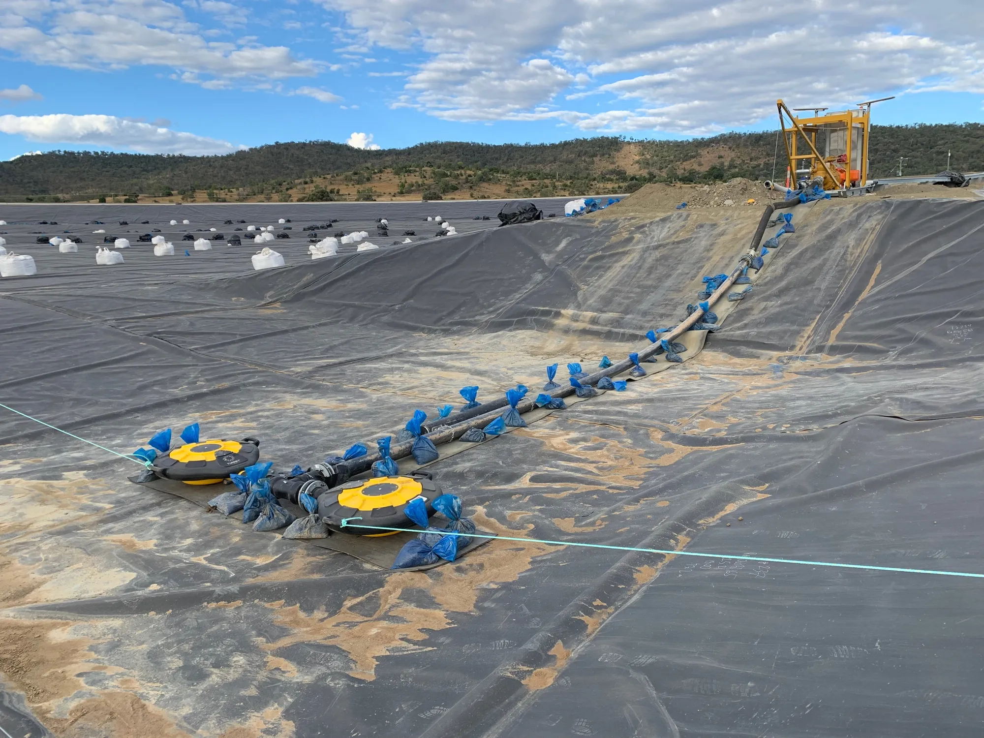 Tailings Dam — Bituminous Geomembrane Liner — site photo
