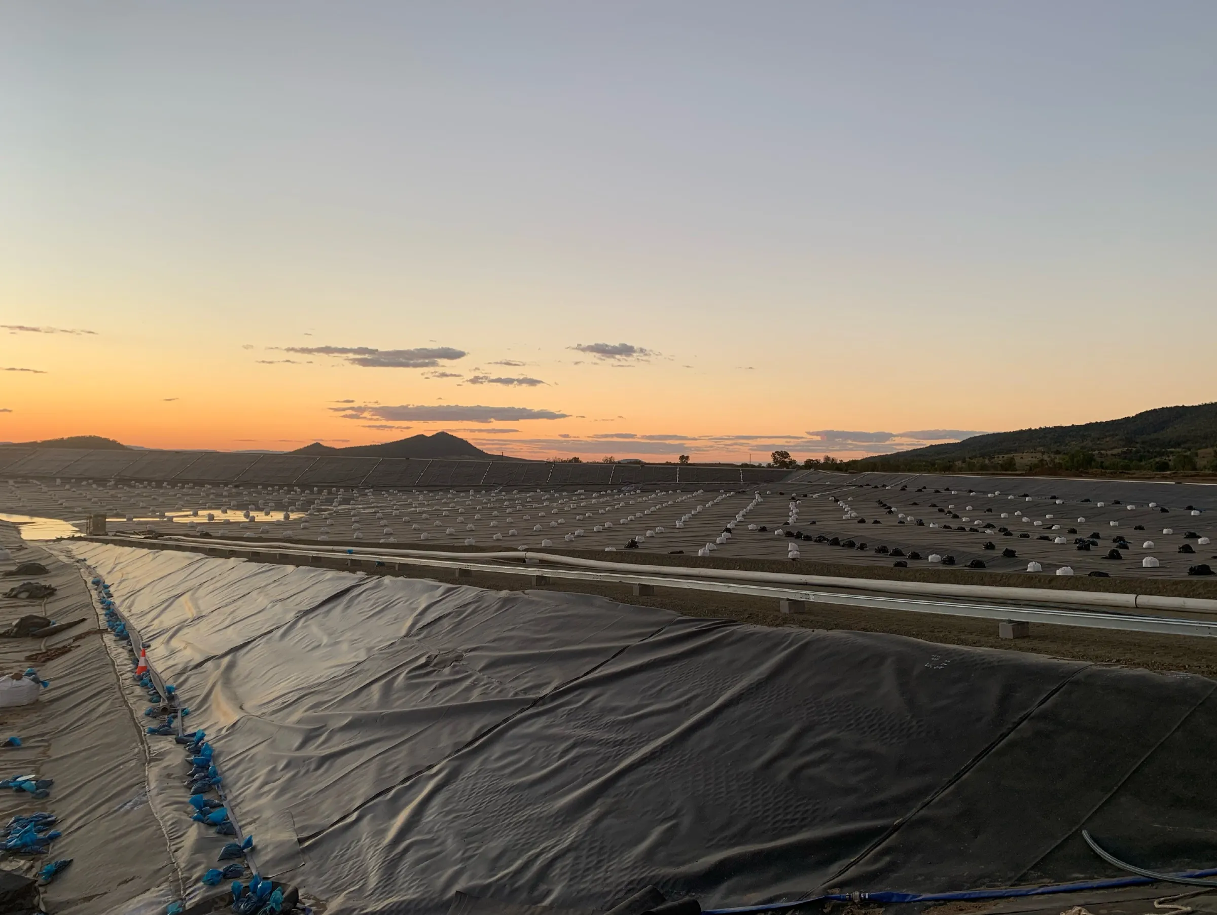 Tailings Dam — Bituminous Geomembrane Liner — site photo