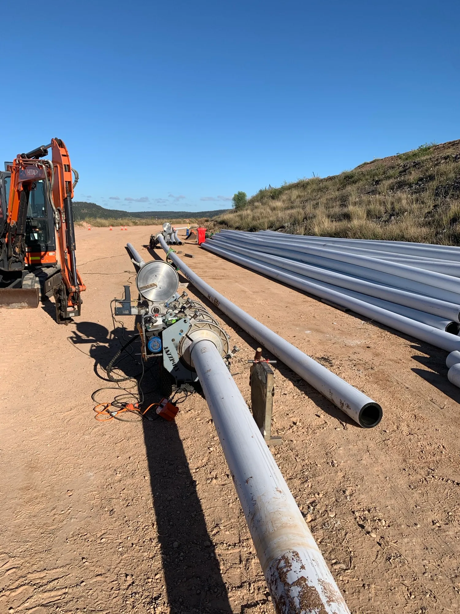 Tailings Dam — HDPE Pipeline — site photo
