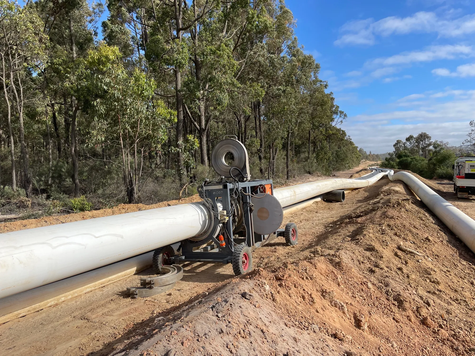 Tailings Dam — HDPE Pipeline — site photo
